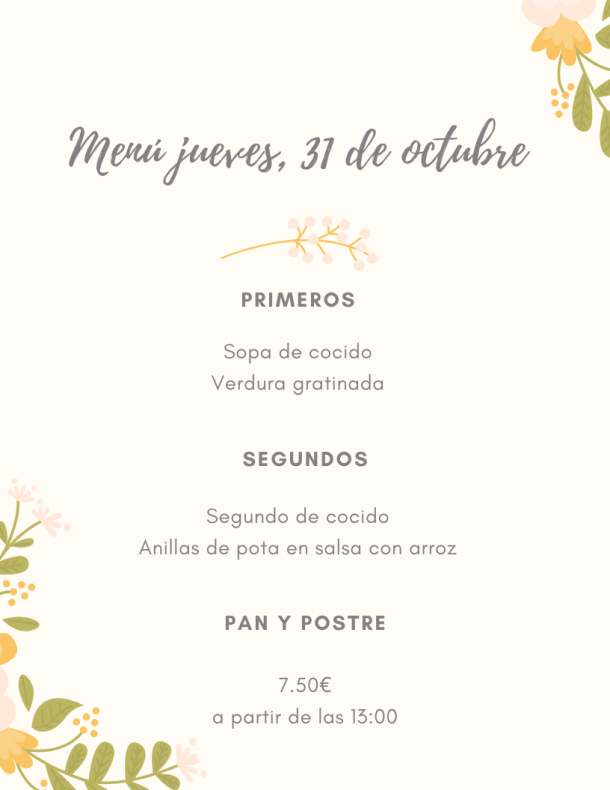 Beige Flower Accent Wedding Menu.png
